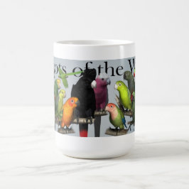 Papegojor av världen kaffemugg