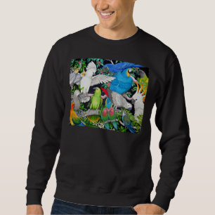 Papegojor av världströjan sweatshirt
