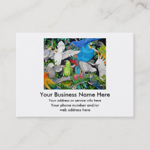 Papegojor av världsvisitkorten visitkort