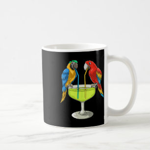 Papegojor dricker Margarita Hawaiiansk semester St Kaffemugg