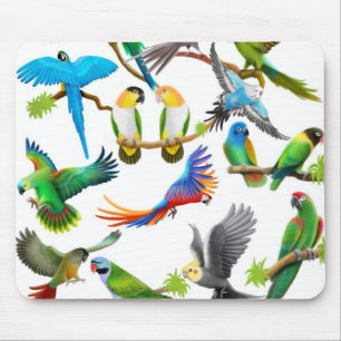 Papegojor Galore Mousepad Musmatta