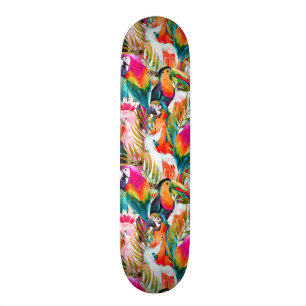 Papegojor & handflatanlöv skateboard bräda 20 cm
