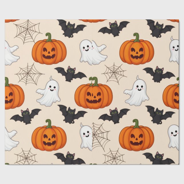 Papel de presente tema halloween presentpapper (Seam)