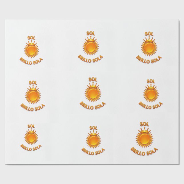 Papel de Regalo con Logo Sol Brillo Sola | Envolto Presentpapper (Platt)