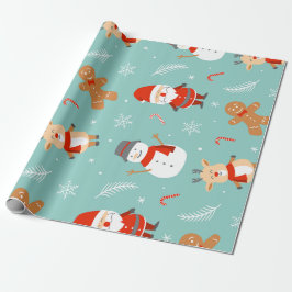 Papel de regalo con motivos navideños presentpapper