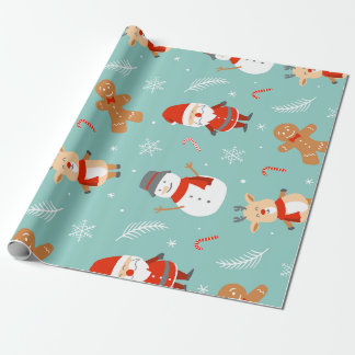 Papel de regalo con motivos navideños presentpapper