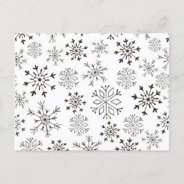 Papel de regalo de Navidad en blanco y negro Vykort