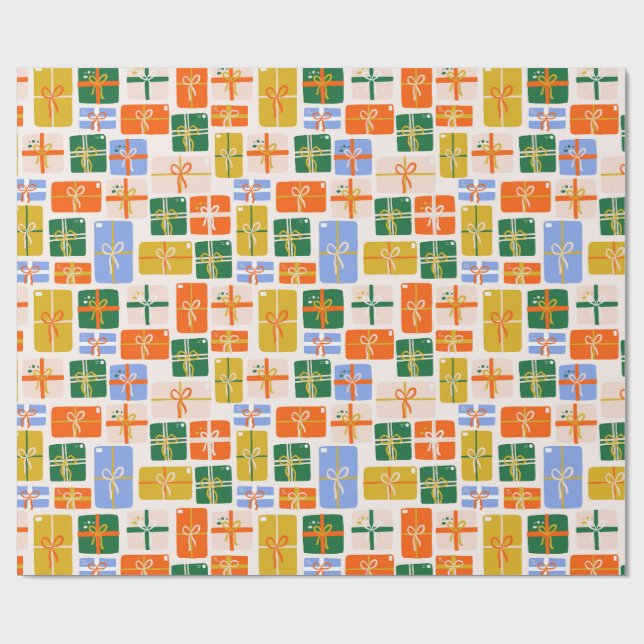 Papel de regalo navideño con estampado de regalito presentpapper (Platt)