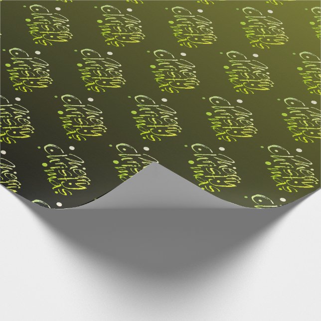 Papel de regalo negro para navidad con verde presentpapper (Hörn)