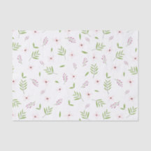 Papel de seda Flores y hojas de primavera