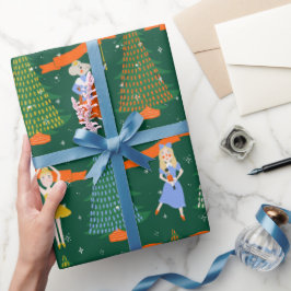 Papel navideño nutcracker presentpapper