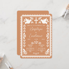 Papel Picado Baptism, inbjudan till mexikanska par