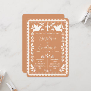 Papel Picado Baptism, inbjudan till mexikanska par