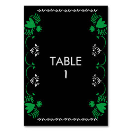 Papel Picado Blommigt Mexican Bröllop Bord Card Bordsnummer