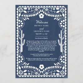 Papel Picado Boda Mexican Wedding Itinerary Program