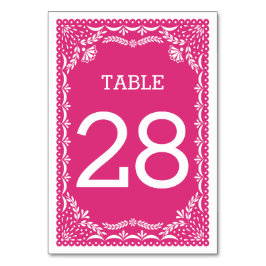 Papel Picado Bordsnummer | Redigerbart Färg