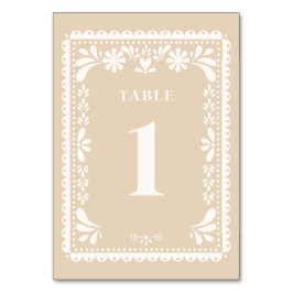 Papel Picado Bröllop Bordsnummer Modern Mexican