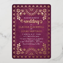 Papel Picado Burgundy Bröllop