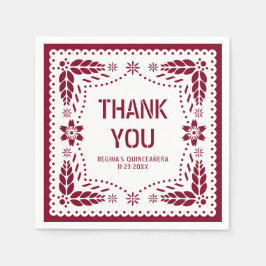 Papel picado burgundy Tack QUINCEAÑERA Pappersservett