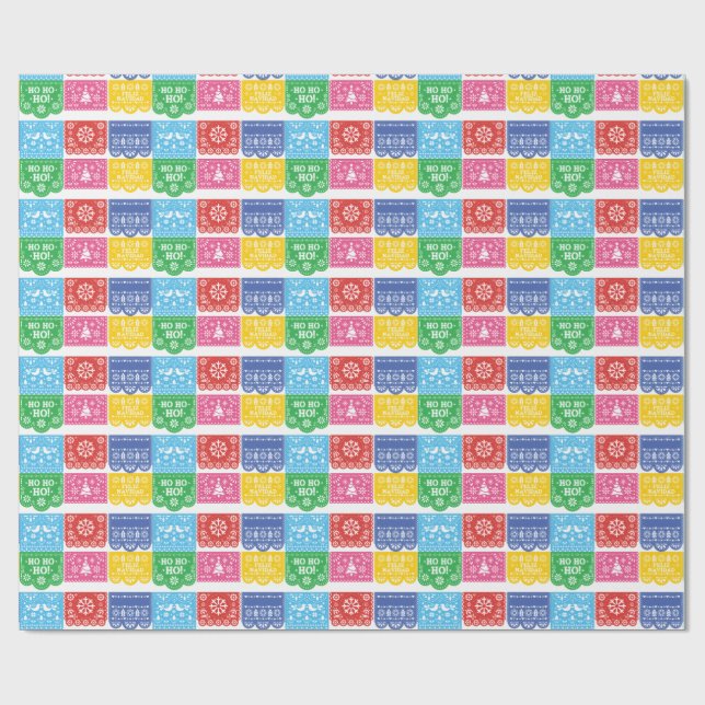 Papel Picado Christmas Wrapping Paper Presentpapper (Platt)