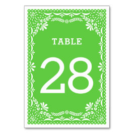 Papel Picado Colorful Mexican Bröllop Bordsnummer