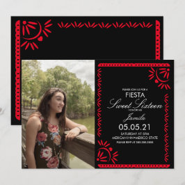 Papel Picado Fiesta Söt 16 Mexikansk Foto  Inbjudningar