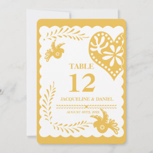Papel Picado Guld Harvest Fiesta Bordsnummer