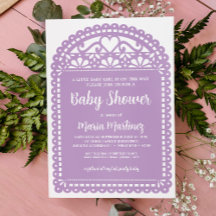 Papel Picado Inspired Lila Baby Shower
