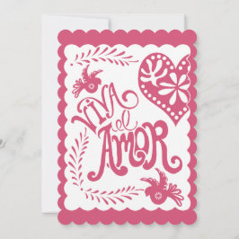 Papel Picado Mexican Fiesta Bröllop Banner Theme Inbjudningar