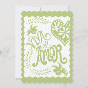 Papel Picado Mexican Fiesta Bröllop Banner Theme Inbjudningar
