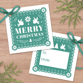 Papel Picado Mexican julgåva Märkre Gåvor Etiketter