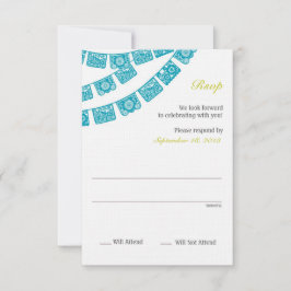 Papel Picado Rsvp Bröllop OSA Kort