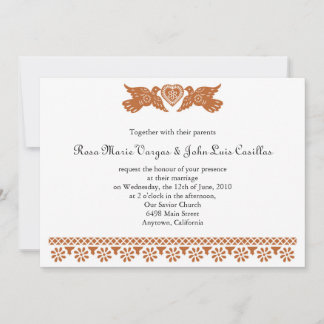 Papel Picado Stil Love birds Inbjudningar