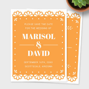 Papel Picado Stil sparar datumkortet Spara Datumet
