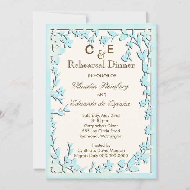 Papel Picado Wedding bjudande - Lita duvor Inbjudningar (Framsida)