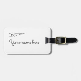 paper airplane bagagebricka