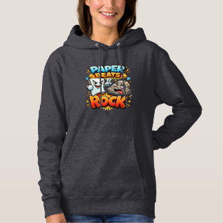 Paper beats rock, funny design  t shirt