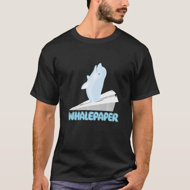 Paper Beluga Whale T Shirt (Framsida)