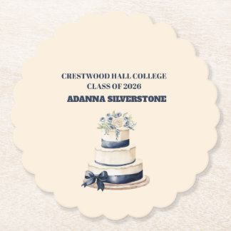 Paper Coaster-Editable Graduation Tableware Set Underlägg Papper
