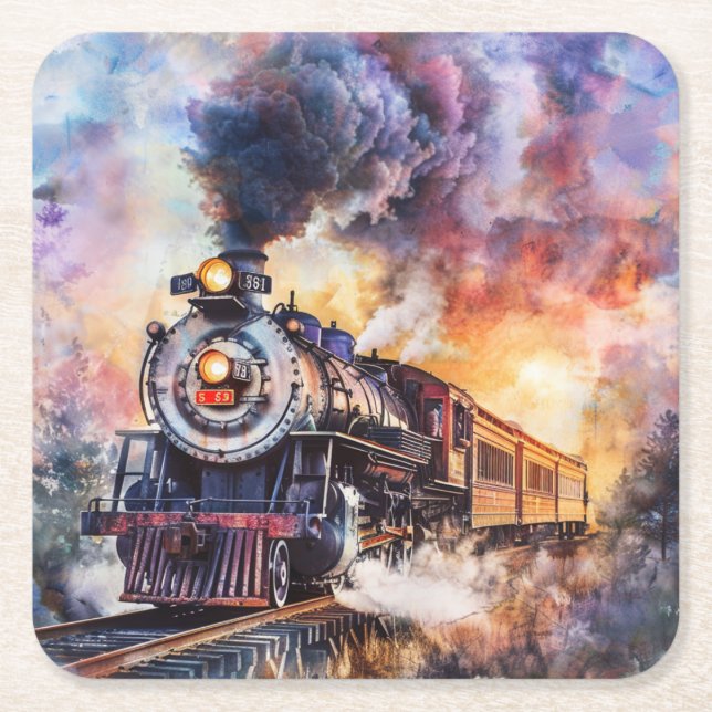 Paper Coaster Underlägg Papper Kvadrat (Framsidan)