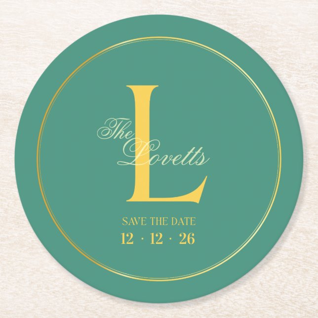 Paper Coaster Underlägg Papper Rund (Framsidan)