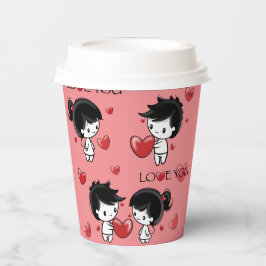 Paper cup for Valentine's Day