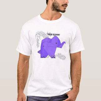 Paper Elephant Origami Art T Shirt