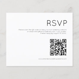 PAPER | Enkel QR-kod  Bröllops-RSVP-bilagor Flygblad