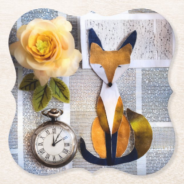 Paper Fox Coaster Underlägg Papper (Framsida)