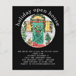 PAPER | Holiday Open House Party Svart Flyer