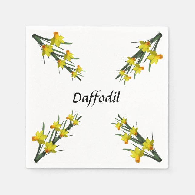 Paper Napkin - Daffodil Pattern Pappersservett (Framsidan)