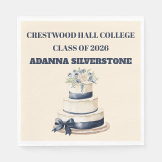 Paper Napkin-Editable Graduation Tableware Set Pappersservett