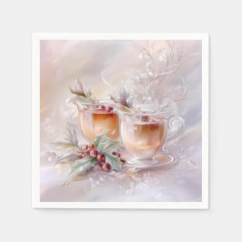Paper Napkin-White Victorian Christmas Pappersservett