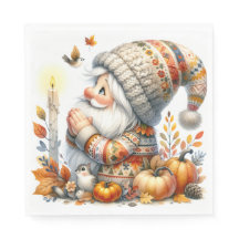 Paper Napkins Thanksgiving Gnome